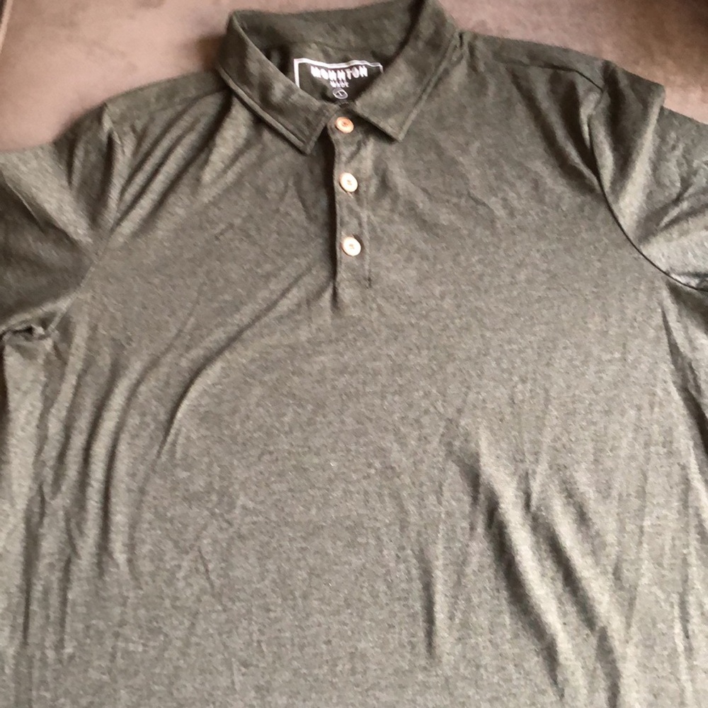 MOHNTON MADE SIZE L dark green cotton blend polo